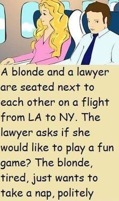 A blonde and a lawyer