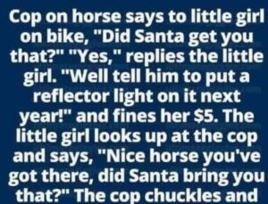 Cop on horse…