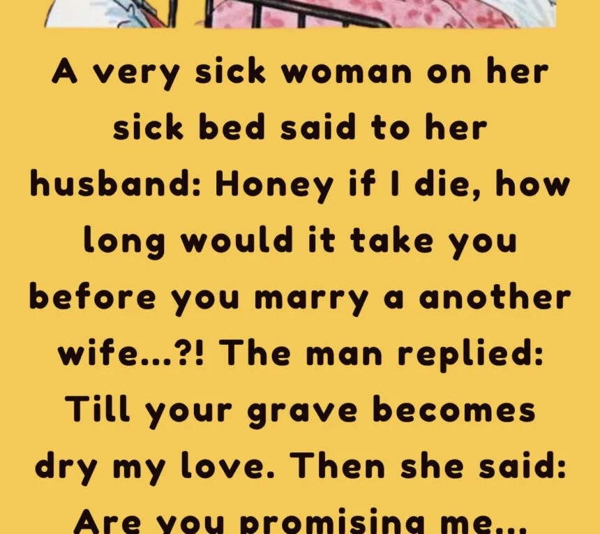 A very sick woman on her bed