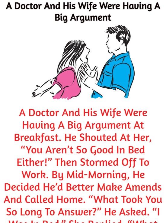 A brunette goes into a doctor’s office
