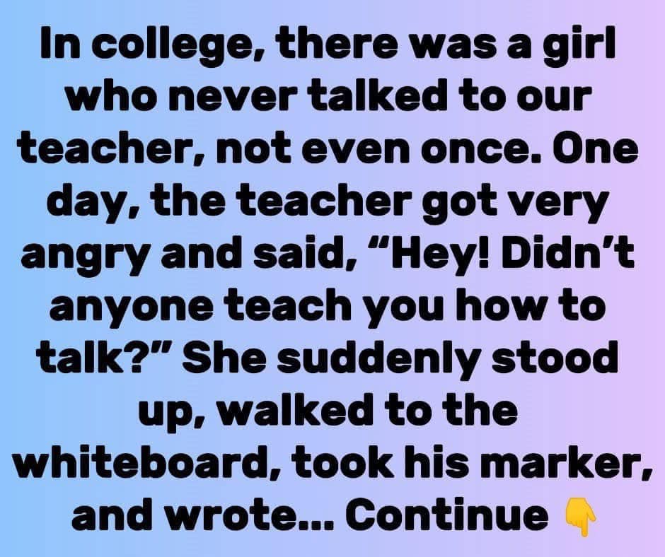 Silent Student’s Powerful Response
