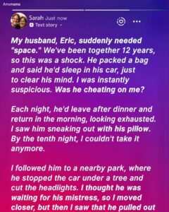 For 10 Days, My Husband Claimed to Be Sleeping in His Car — I Thought He Was Cheating, but the Reality Was Crazier