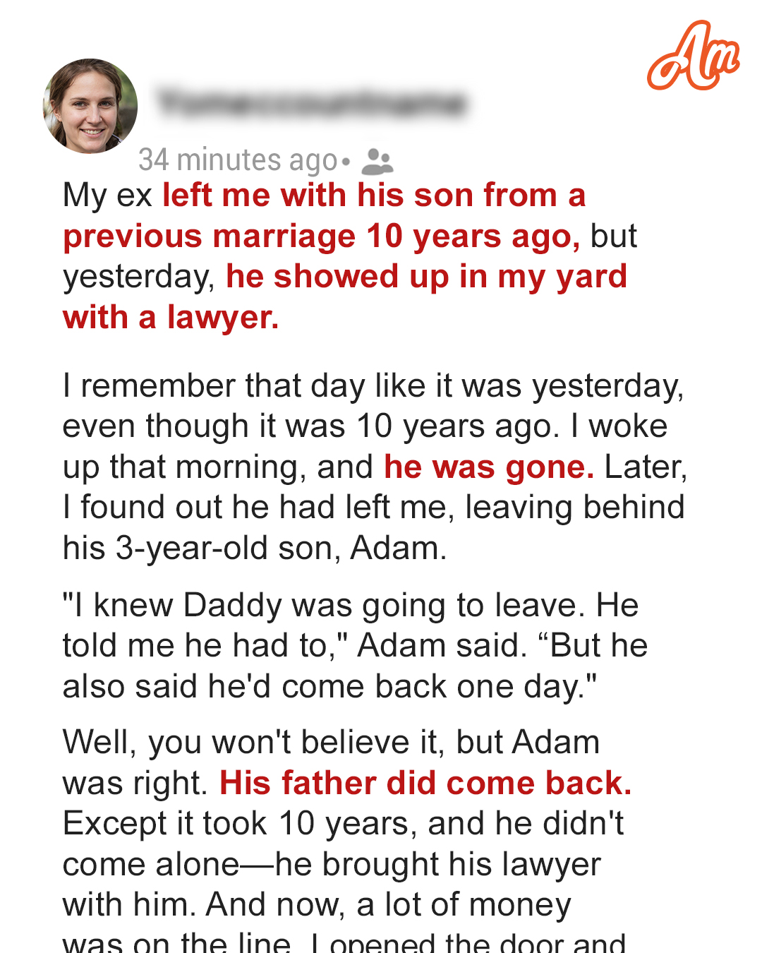 My Ex Left Me with His Son from a Previous Marriage 10 Years Ago — Yesterday, He Showed Up in My Yard with a Lawyer