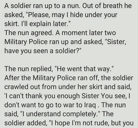 A Soldier’s Unexpected Encounter with a Wise Nun
