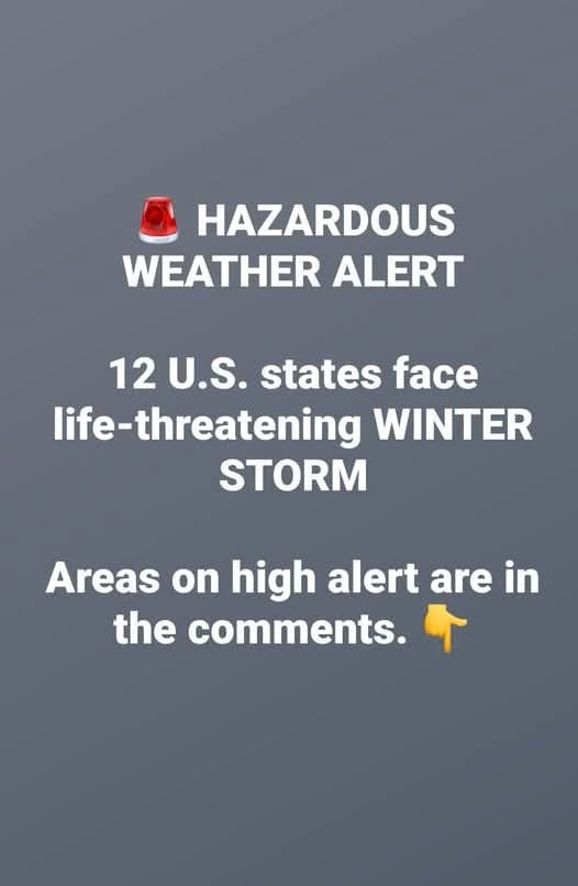 12 US States Face Hazardous Winter Storm Warnings — Weather Forecast Through Saturday