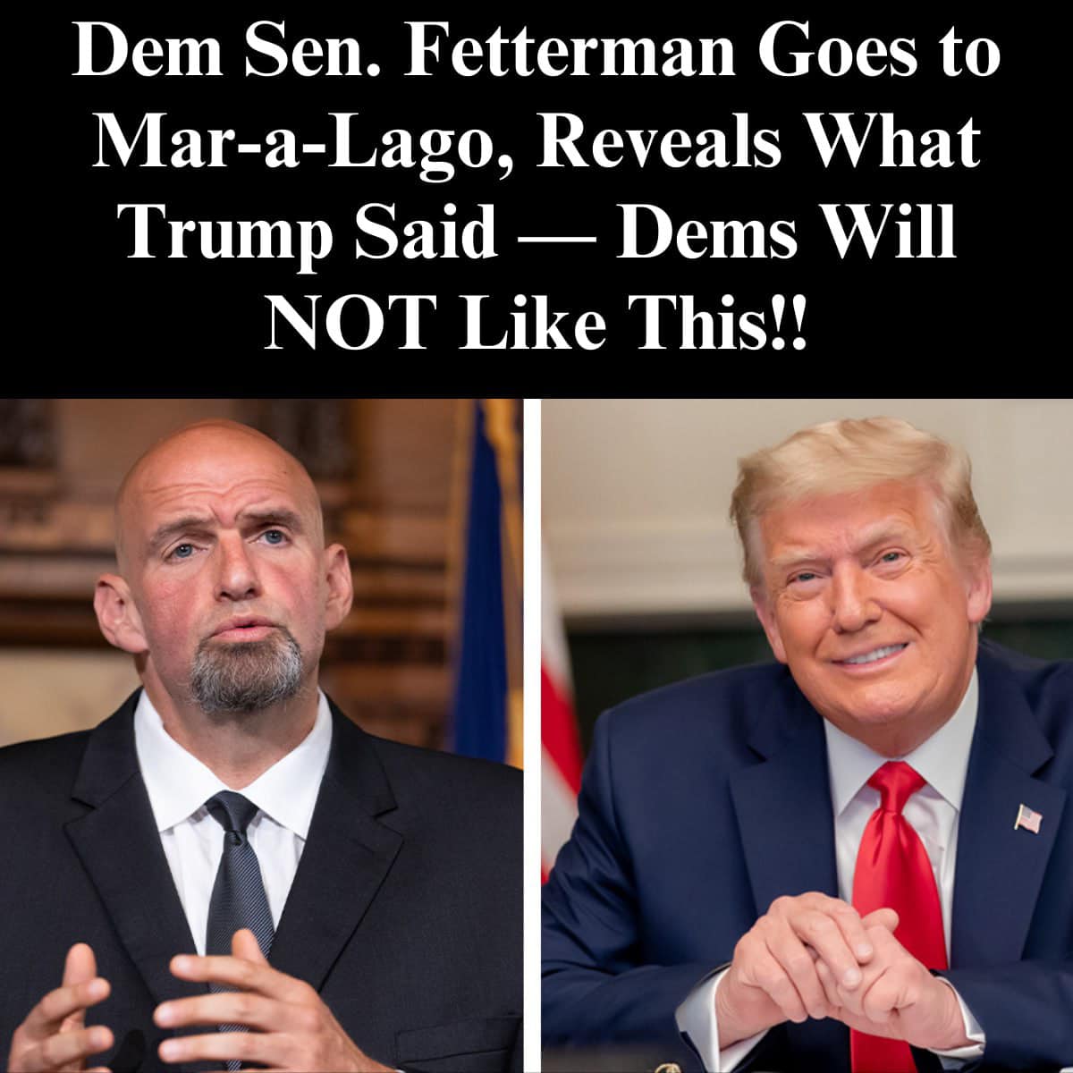 Fetterman Reveals What He, Trump Discussed At Mar-a-Lago Meeting