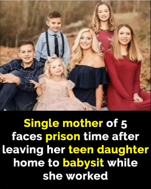 Single mom of 5 faces prison time after she left her teenage daughter to babysit while she was at work… Check comments