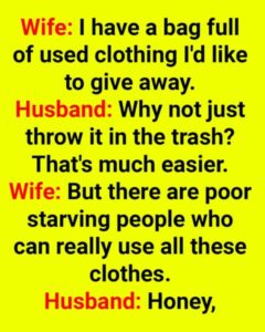 A bag full of used clothing