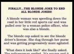 The blonde joke to end