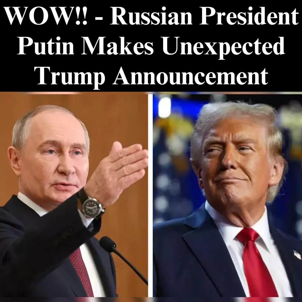 Putin Says Trump Will ‘Restore Order’ Amid Talk of Ending Ukraine War