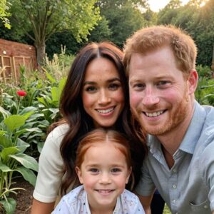 Lilibet, say hi to the fans” Prince Harry cheerfully shared a selfie with his daughter Lilibet in their garden, announcing, “We’ve made the decision to enroll Lilibet in a school in England