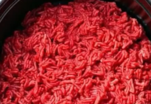 Pu t r aw ground beef in a slow cooker with these 4 ingredients. It’s comfort food perfection.