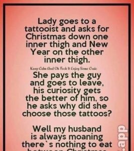 A Creative Twist to Holiday Cheer: Woman’s Tattoo Brings Joy and Thoughtfulness