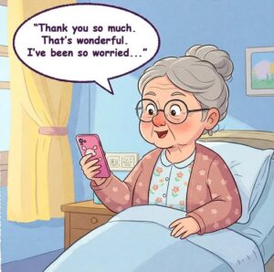 A sweet grandmother called St. Joseph’s Hospital