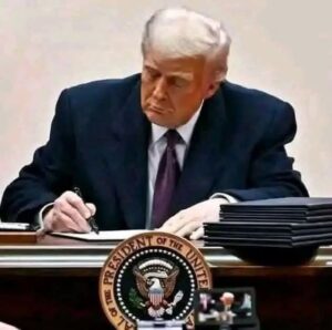 Breaking News. Donald Trump signs a decree to buy everything