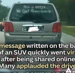 “This SUV’s Back Window Message Sparks Powerful Reactions! “