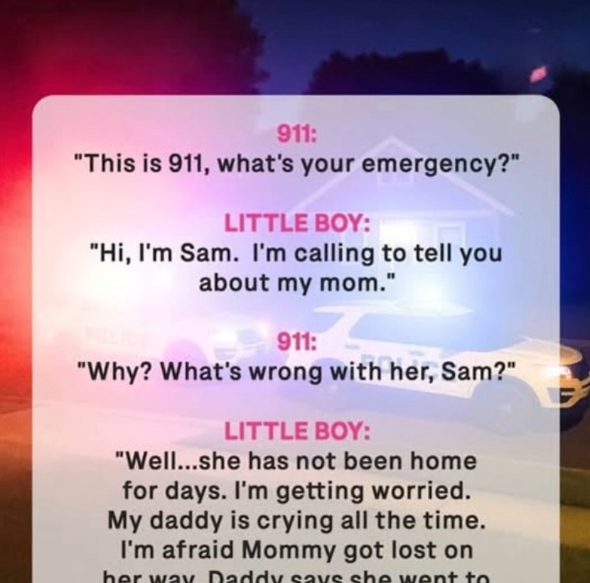 Policeman Answers Call from Crying Kid Who Says His Mother Is Gone — Story of the Day