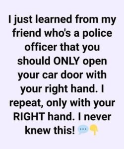 The Surprising Reason to Use Your Right Hand When Opening a Car Door