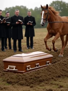 A Horse Emerged From the Woods During His Funeral—When It Touched the Coffin, Everyone Froze