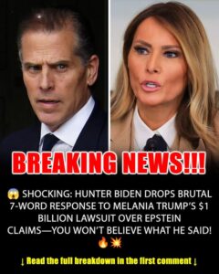 Hunter Biden Fires Off 7-Word Comeback to Melania Trump’s $1B Epstein Lawsuit