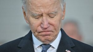 Joe Biden with tears in his eyes make the sad announcement