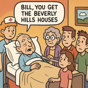An elderly man lay on his deathbeddd