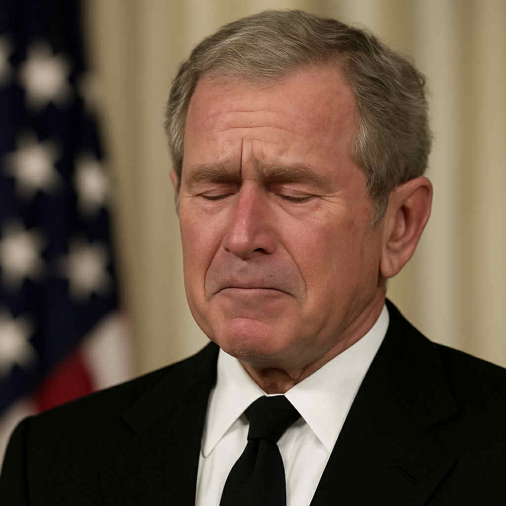 Joe Biden with tears in his eyes make the sad announcement.
