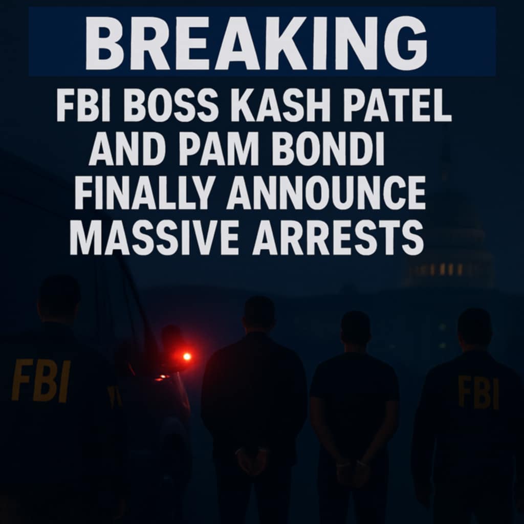 JUST IN: FBI Boss Kash Patel and Pam Bondi FINALLY Announce Major Arrest..Details below