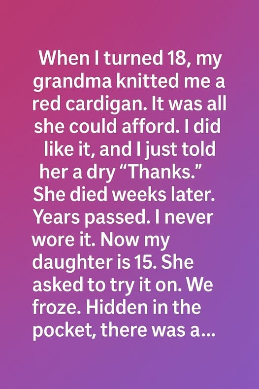 The Red Cardigan, A Hidden Message of Love Across Generations!