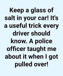 The Surprising Reason Drivers Are Keeping Salt in a Glass Inside Their Cars