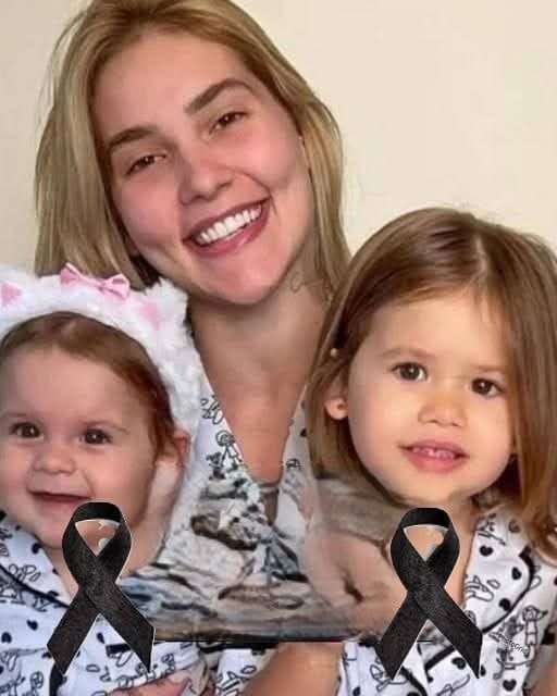 Young woman puts both daughters inside the fir… See more