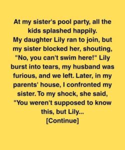 My Sister Banned My Daughter From Swimming—Then Let Slip A Family Secret I Was Never Meant To Hear