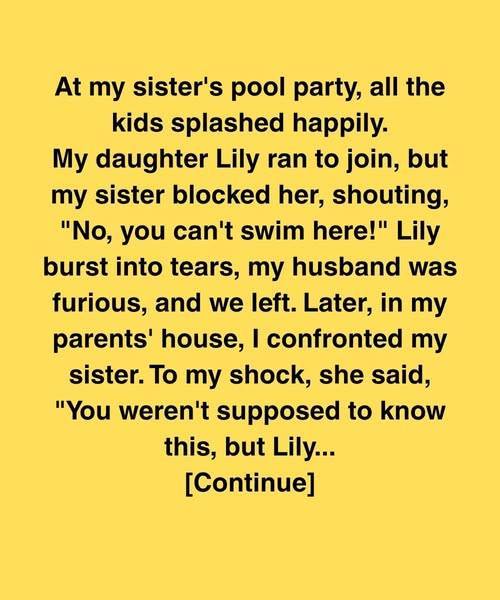 My Sister Banned My Daughter From Swimming—Then Let Slip A Family Secret I Was Never Meant To Hear