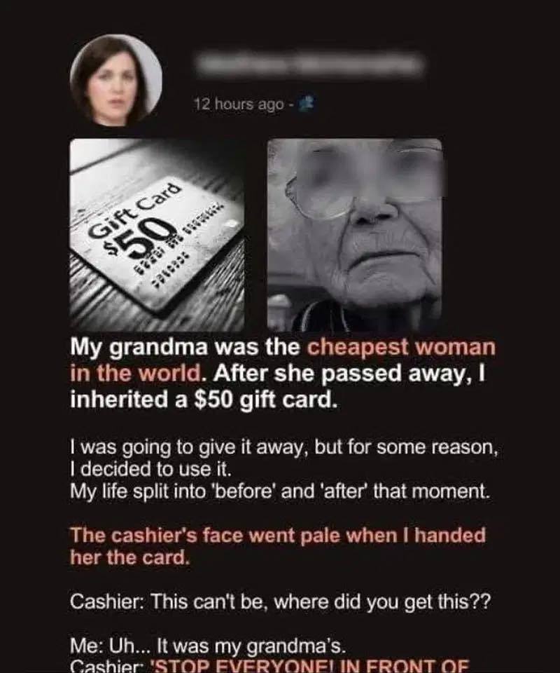The Gift Card My Grandma Left Me Seemed Ordinary — Until a Stranger Revealed Its True Meaning