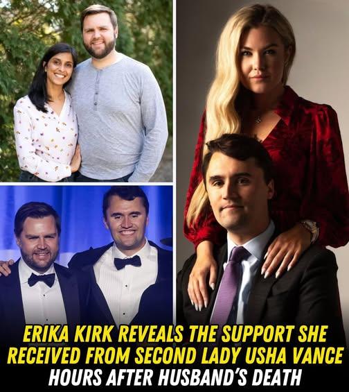 Erika Kirk Shares How Second Lady Usha Vance Helped Her Hours After Charlie’s Passing