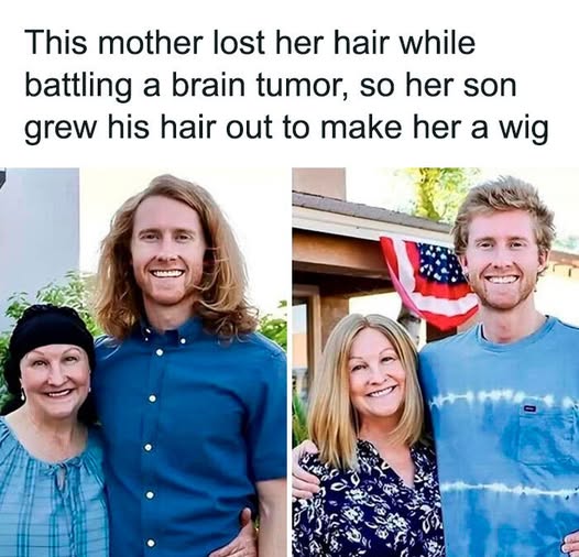 A Son’s Love: He Grows His Hair to Create a Wig for His Mother Battling a Brain Tumor