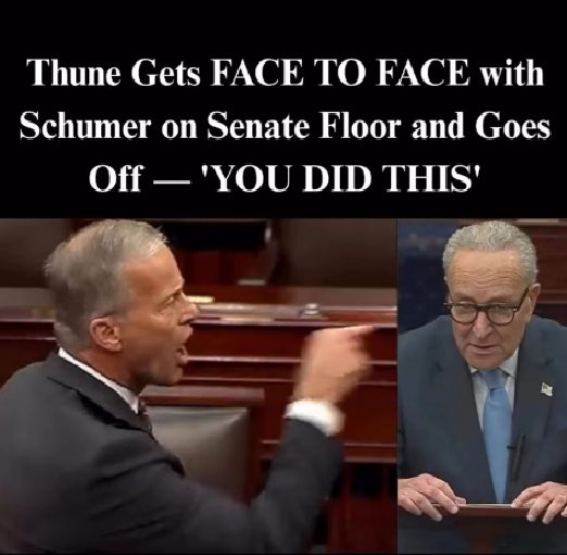 GOP Leader Thune Gets FACE TO FACE with Schumer on Senate Floor and Goes Off — ‘YOU DID THIS’