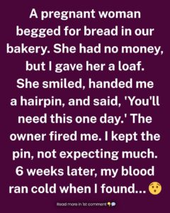 She Was Pregnant and Asked for a Piece of Bread… I Never Expected What She Left Behind👇