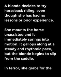 Blonde and a Horse